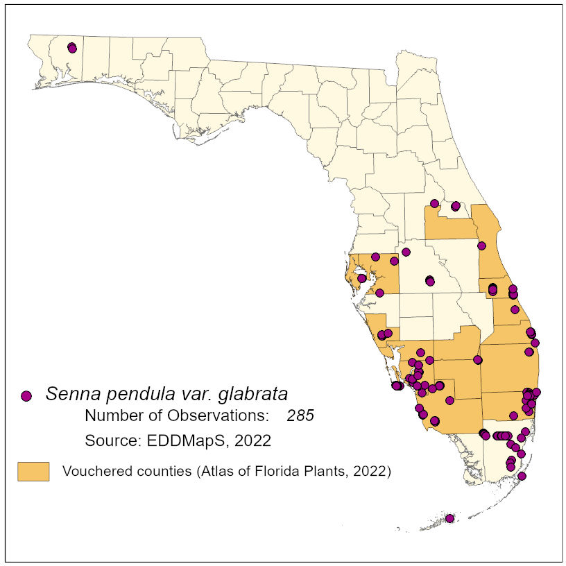 Map of species distribution