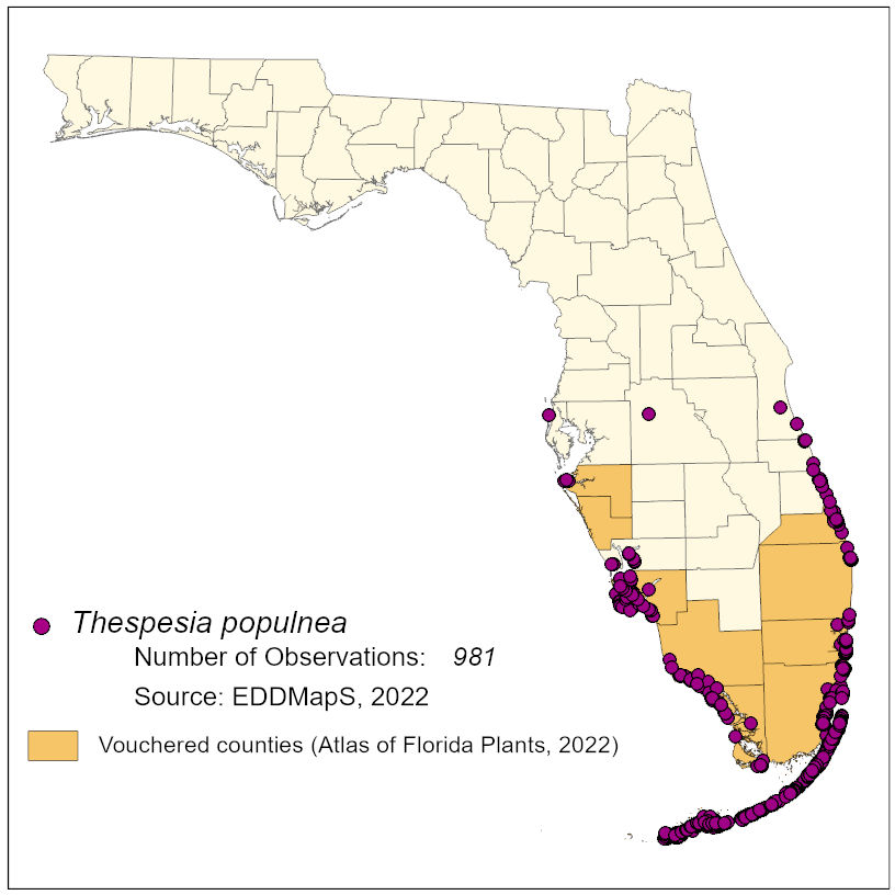 Map of species distribution