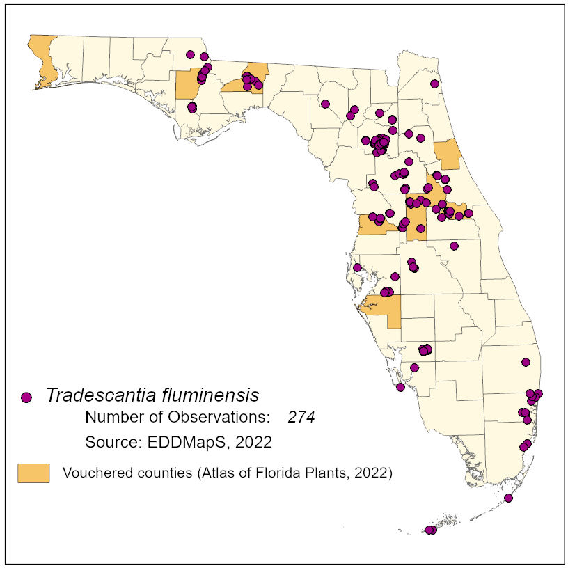 Map of species distribution