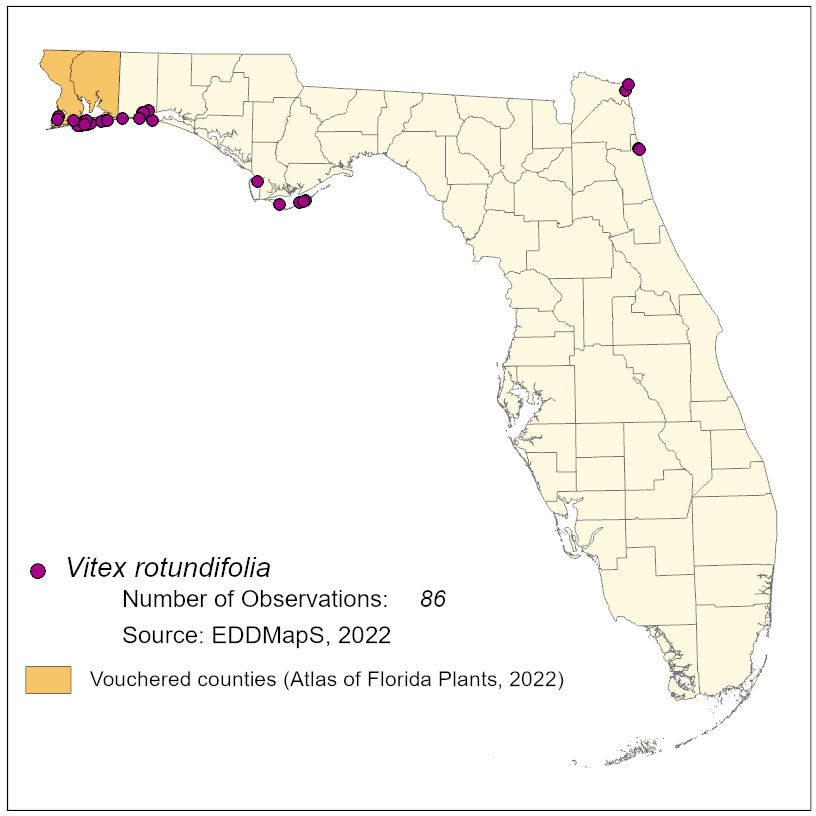 Map of species distribution