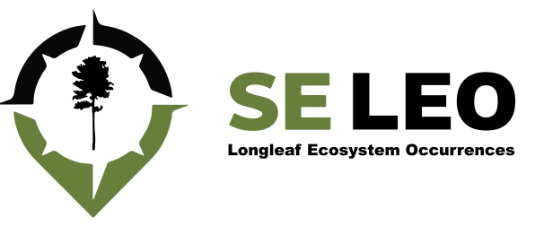 Southeast longleaf logo in green and black with a longleaf pine tree silhouette within a stylized compass pointing south